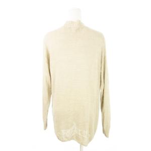 MAX MARA WEEKEND LINE ニットカーディガン Vネック 長袖 リネン 麻 アースカラー オーバーサイズ S ベージュ /AH6 GY19