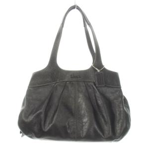 トートバッグ ハンドバッグ レザー タック ロゴ チャーム 黒 ブラック F14052 /MN18 GY19