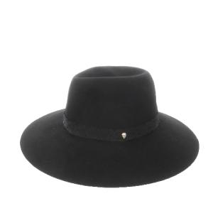 HELEN KAMINSKI 中折れハット ウール ネップリボン ONE ブラック