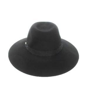 HELEN KAMINSKI 中折れハット ウール ネップリボン ONE ブラック