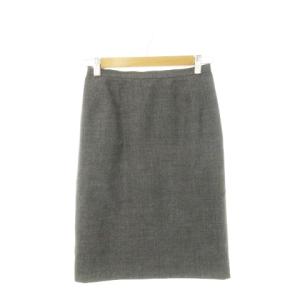 ヴィンテージ タイトスカート ひざ丈 ウール 11 L グレー /AH3 GY19