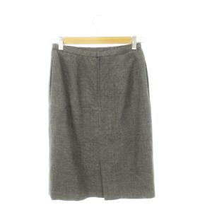 Christian Dior ヴィンテージ タイトスカート ひざ丈 ウール 11 L グレー /AH3 GY19