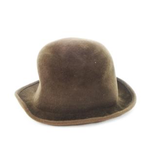 Christian Dior SPORTS ヴィンテージ ボーラーハット フェルト ウール 無地 茶 ブラウン /CK26 GY19