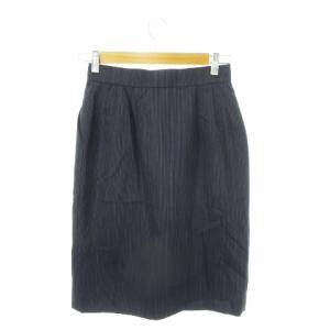 Christian Dior ヴィンテージ タイトスカート ひざ丈 ストライプ M 紺 ネイビー /MN1 GY19
