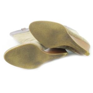 Salvatore Ferragamo RUSSET ロングブーツ ウェッジソール レザー 革 ヌバック スエード 切替 ロゴ 6 23.0cm