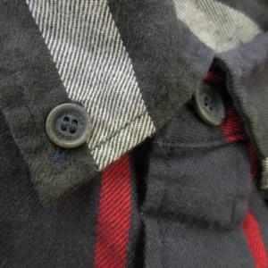 BURBERRY BRIT ボタンダウンシャツ 長袖 コットン チェック 総柄 M 紺 ネイビー /AO14 GY19