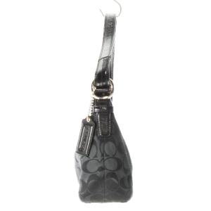 COACH ハンドバッグ ワンショルダー キャンバス ジャカード レザー 革 ロゴ シグネチャー 黒 ブラック F15511