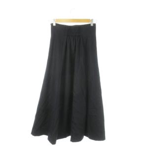 BLUE LABEL CRESTBRIDGE 近年モデル ロングスカート フレア 切替 チェック レースアップ リボン 36 S 紺 ネイビー /AO23