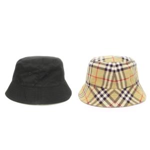 BURBERRY バケットハット リバーシブル ノバチェック ブラック ブラウン