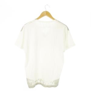 Martin Margiela エイズ Tシャツ カットソー 半袖 Vネック コットン プリント バイカラー グレー S30GC9992/AO14