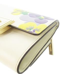 kate spade new york リーガン パンジー プリント ミディアム フラップ ウォレット 二つ折り財布 小銭入れあり レザー 革