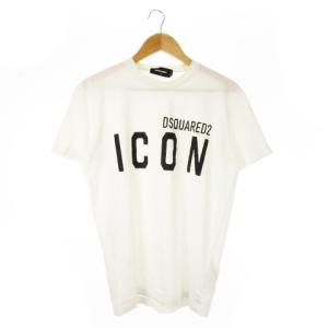 22SS ICON Tシャツ クルーネック 丸首 半袖 プリント ロゴ S 白 ホワイト /CK12 GY01