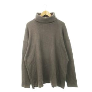 カットソー ニット タートルネック 長袖 厚手 2 M グレー チャコール /AH13 GY01