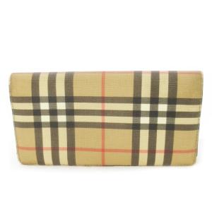 BURBERRY 長財布 二つ折り PVC レザー ノバチェック ベージュ