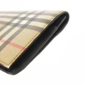 BURBERRY 長財布 二つ折り PVC レザー ノバチェック ベージュ
