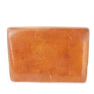 IL BISONTE 二つ折り財布 ウォレット 小銭入れあり レザー 革 ロゴ型押し ツヤ感 茶 ブラウン /CK29 GY01