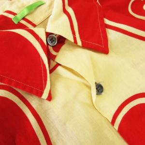 PAUL SMITH コットンシャツ ガーゼタッチ レギュラー 長袖 プリント ハート柄 総柄 M ベージュ /CK17 GY01