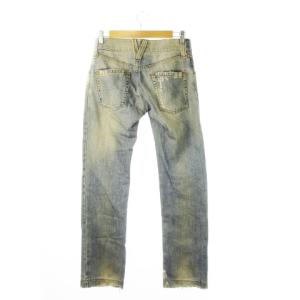 DOLCE&GABBANA デニムパンツ ジーンズ レギュラー ストレート ダメージ加工 ヴィンテージ加工 44 XS 青 ブルー