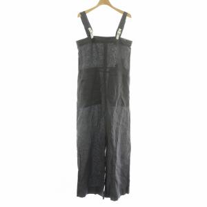 DUNGAREE オールインワン サロペット 麻 リネン ノースリーブ ベルト 36 S グレー 721