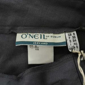 O'NEIL OF DUBLIN DUNGAREE オールインワン サロペット 麻 リネン ノースリーブ ベルト 36 S グレー 721