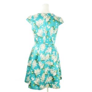 TOCCA × リバティ LIBERTY ART FABRICS ひざ丈ワンピース 半袖 タック 花柄 ジャスミン