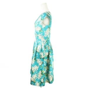 TOCCA × リバティ LIBERTY ART FABRICS ひざ丈ワンピース 半袖 タック 花柄 ジャスミン