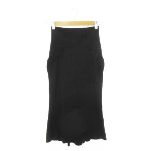 タイトスカート マーメイド ロング ハイウエスト ストレッチ サイドワイヤー 40 M 黒 ブラック /AH13