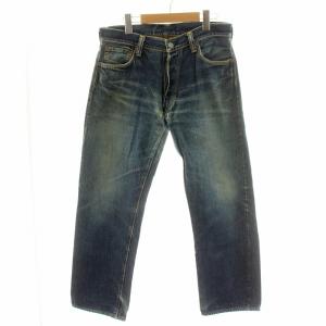 EVISU デニムパンツ ジーンズ ジーパン Gパン カモメペイント レザーパッチ ボタンフライ 日本製 35 35