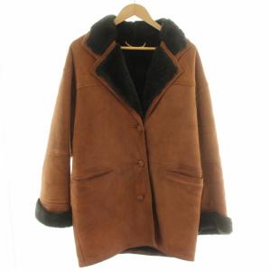 ムートンコート ミドル ハーフ ジャケット アウター  シアリング SHEARLING ファー レザー