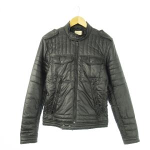 中綿ジャケット ライダースデザイン ジップアップ ナイロン M チャコール グレー /CK6 GY03