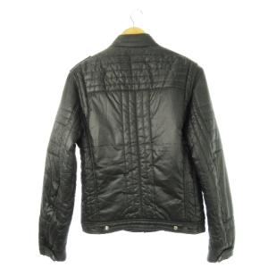 DIESEL 中綿ジャケット ライダースデザイン ジップアップ ナイロン M チャコール グレー /CK6 GY03