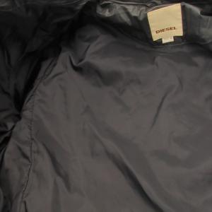 DIESEL 中綿ジャケット ライダースデザイン ジップアップ ナイロン M チャコール グレー /CK6 GY03