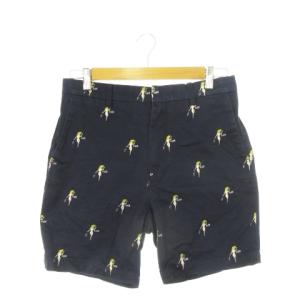 The Guilty Parties ショートパンツ チノ FUCK ヌードレディー 総柄 M 紺 ネイビー