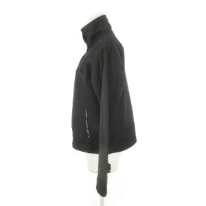 BURBERRY LONDON ジャケット ブルゾン ジップアップ スタンドカラー ロゴ刺繍 ノバチェック L 黒 ブラック /AH6