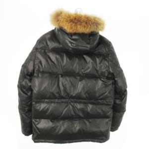 TOMORROWLAND ダウンジャケット ジップアップ フーディ ラクーンファー 毛皮 L 黒 ブラック /AO6 GY03