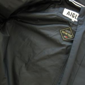 AIGLE GORE-TEX ゴアテックス３レイヤー フーデッドジャケット ジップアップ ロゴ 防水 防風 アウトドア