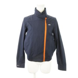 ブルゾン ピンストライプ S ネイビー