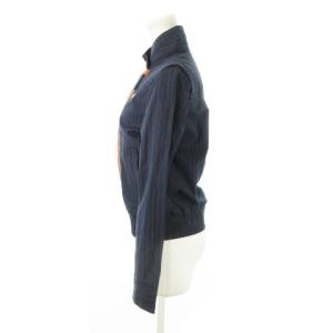 NIKE ブルゾン ピンストライプ S ネイビー