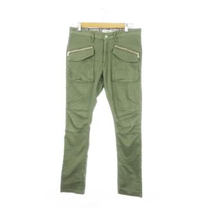 ワークパンツ テーパードパンツ ジップフライ 2 L 緑 グリーン /MN23 GY03