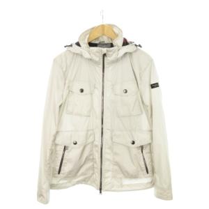LIMONTA リモンタ社製 ナイロン ジャケット ウィンドブレーカー ダブルジップ フード LL ライトグレー