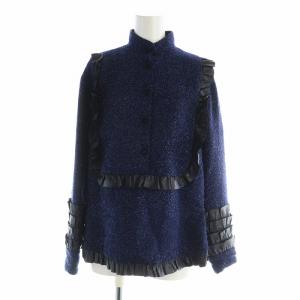 ジャケット プルオーバー ラメ ツイード ココマークボタン