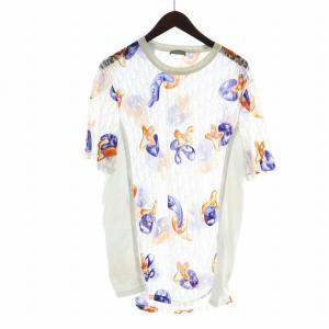 ケニーシャーフ KENNY SCHARF 21AW Tシャツ カットソー 半袖 メッシュ オブリーク ロゴ
