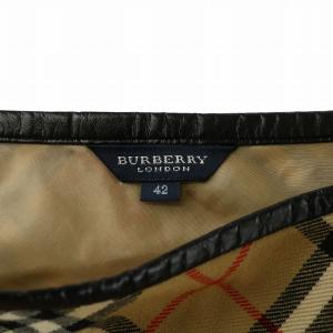 BURBERRY LONDON ロングスカート ウール ノバチェック 総柄 ジップフライ 42 XL 茶色 ブラウン /XZ GY19