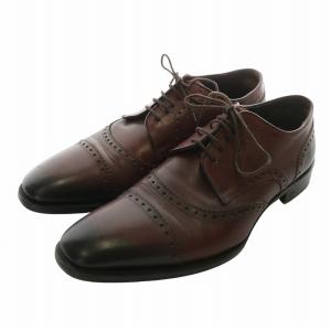 ビジネスシューズ ドレスシューズ レザー ウィングチップ 42 27cm 茶色 ブラウン /XZ GY19