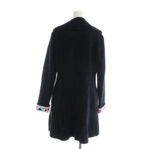 LEONARD 近年モデル ロングカーディガン Vネック 花柄 36 ブラック