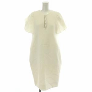 2019年製 Flared sleeve Pearl Slit line Dress ワンピース