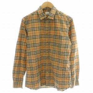 シンプソン Simpson シャツ 長袖 ノバチェック M ベージュ 黒 ブラック 赤 レッド 8020966