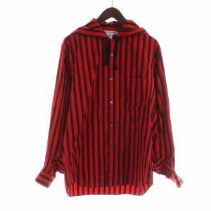 22SS Hooded Striped Shirt FI-B015 フーデッド ストライプ シャツ パーカー