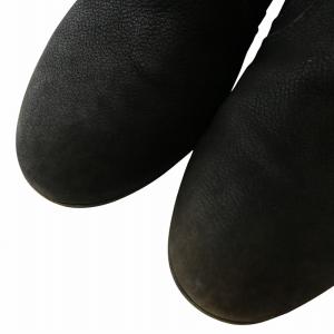 CHANEL マトラッセ エンジニアブーツ レザー キルティング ショート ラウンドトゥ ロゴ 35.5 22.5cm