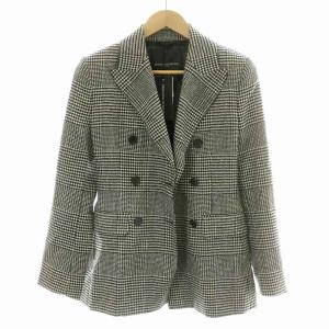 ダブルブレストジャケット アウター 長袖 総裏地 センターベント本切羽 千鳥格子 グレンチェック 40